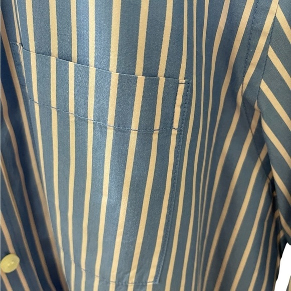 Ruehl No 925 Men’s Size XL Blue White Pin Striped Shirt Long Sleeve 100% Cot - Picture 7 of 7